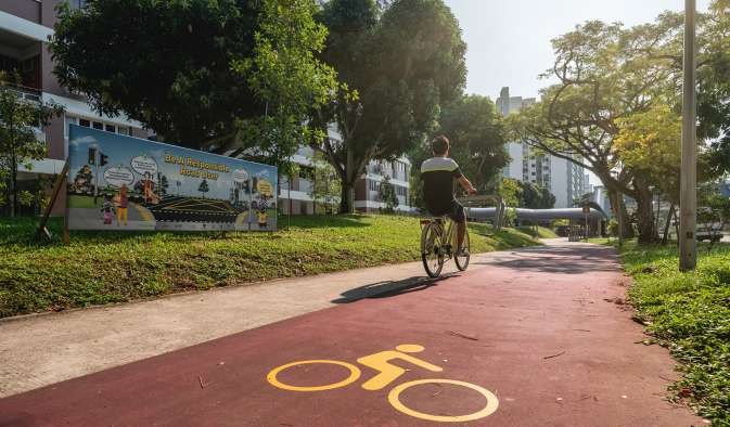 Cycling paths in Tampines