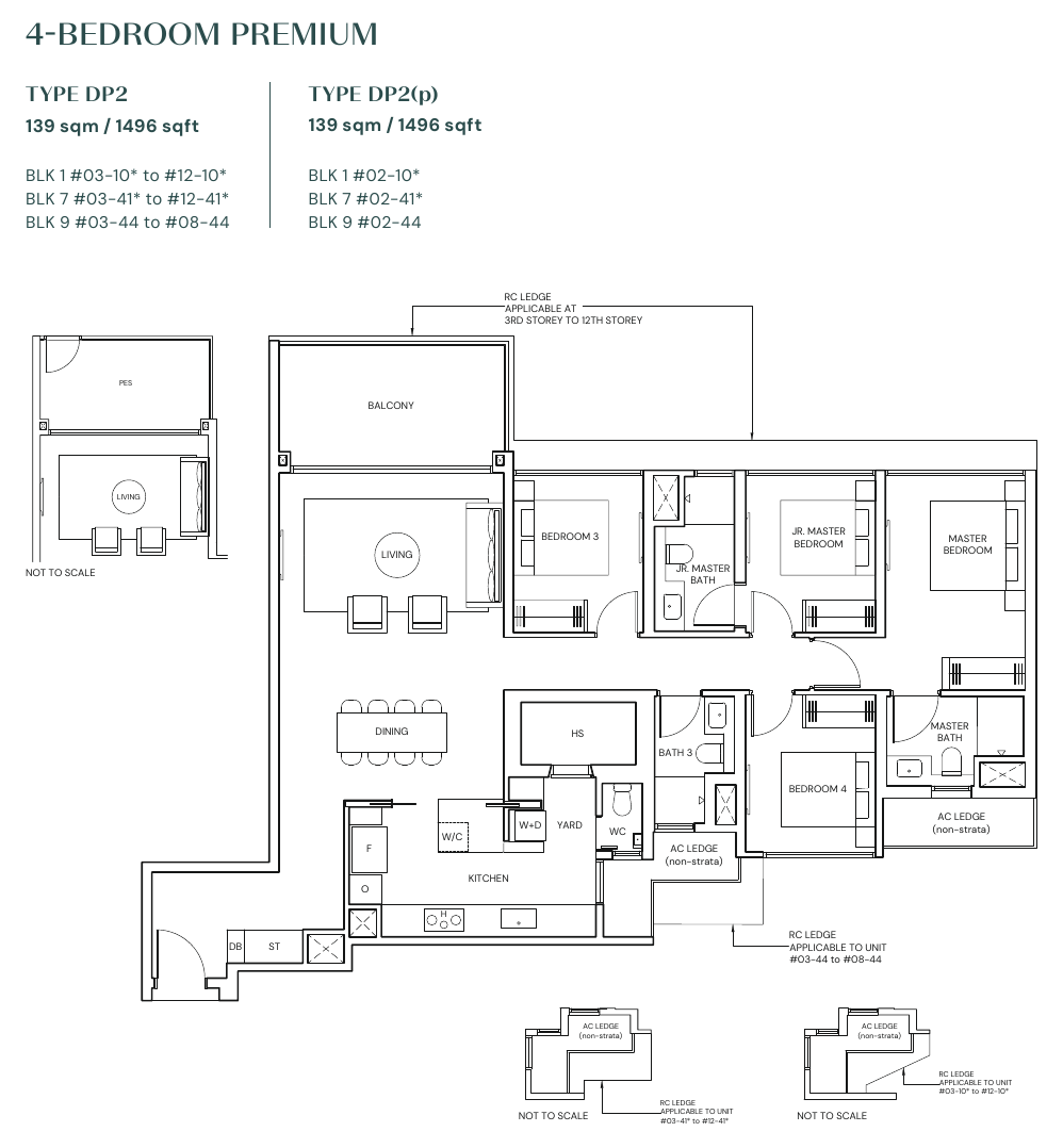 4-Bedroom Premium · Type DP2 · 1,496 sqft
